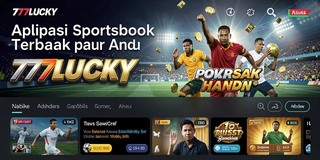 Tampilan menarik dari aplikasi Sportsbook 777LUCKY dengan fitur taruhan yang mendebarkan.