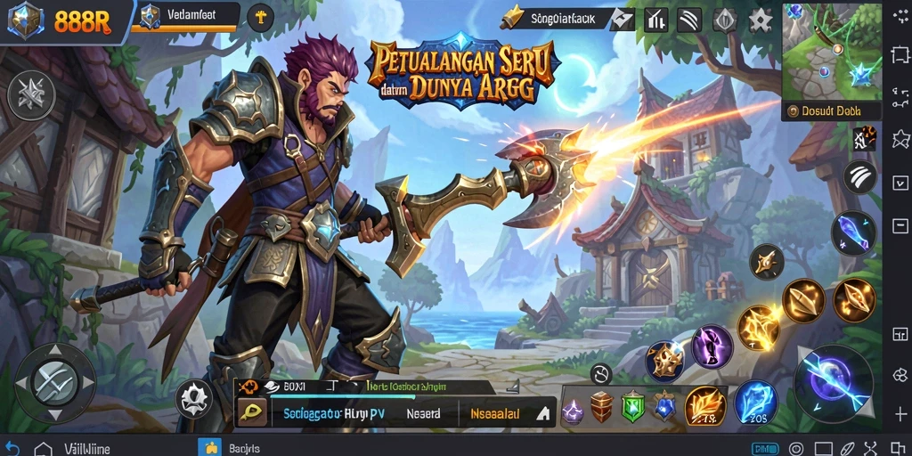 Screenshot 888R menampilkan pertarungan seru dalam dunia ARPG.