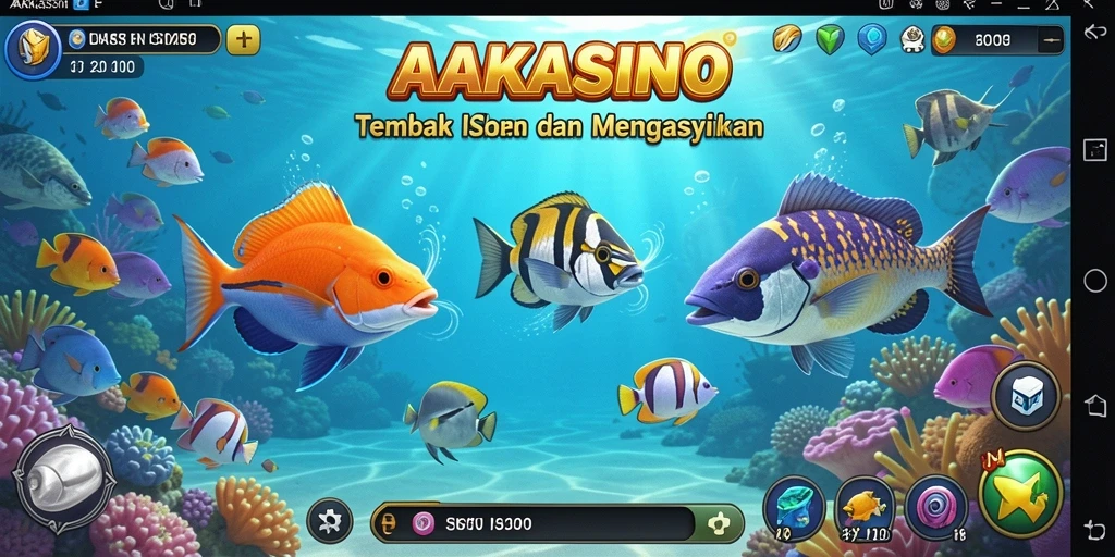 Tampilan seru gameplay Tembak Ikan AAKASINO.