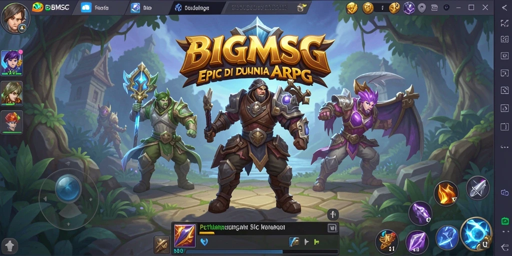 Screenshot menampilkan aksi seru dalam game ARPG BIGMSG.
