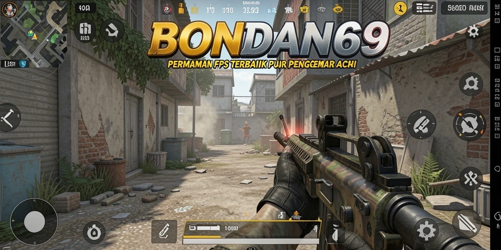 Tampilan gameplay menegangkan di BONDAN69 dengan aksi tembak-menembak.