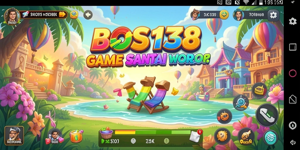 Tampilan gameplay seru dalam BOS138 dengan grafis cerah.