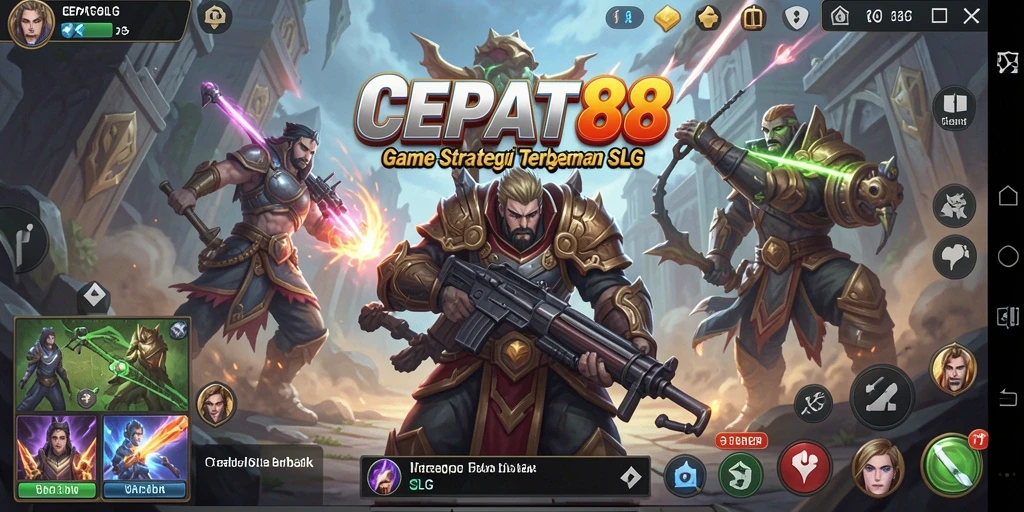 Screenshot gameplay <strong>CEPAT88</strong> yang menampilkan pertempuran antara dua kerajaan.