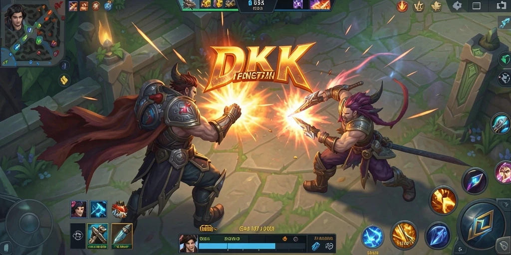 Screenshot DKK menampilkan aksi seru dalam pertarungan MOBA.