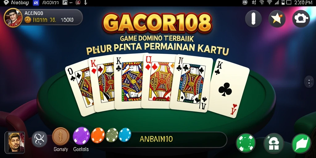 Tampilan gameplay menegangkan dari GACOR108 dalam permainan Domino.