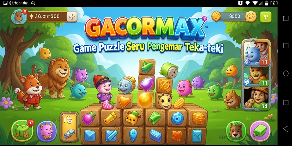 Tangkapan layar utama GACORMAX menampilkan gameplay Puzzle yang menarik.