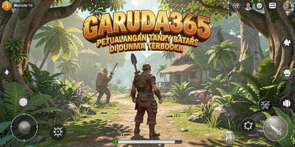 Screenshot yang menunjukkan aksi seru di dunia Open World GARUDA365.