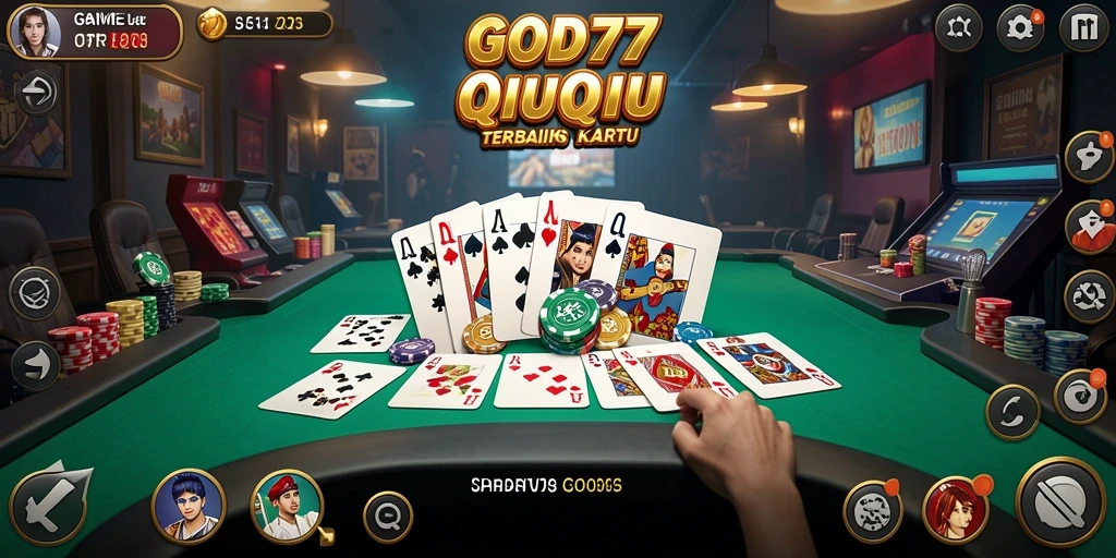 Screenshot utama GOD77 menampilkan gameplay seru QiuQiu.