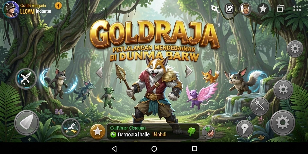 Tampilan gameplay GOLDRAJA yang menegangkan dan penuh petualangan.