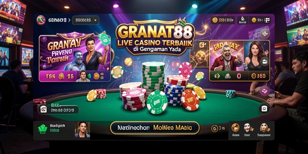 Tampilan gameplay Live Casino yang seru di GRANAT88.