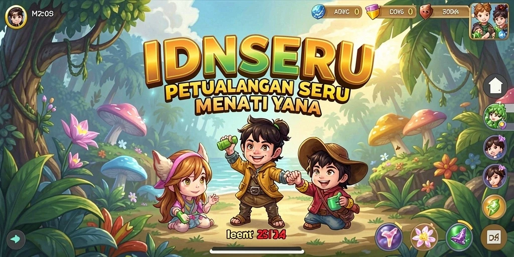 Tampilan gameplay menarik dari IDNSERU dengan pemandangan yang indah.