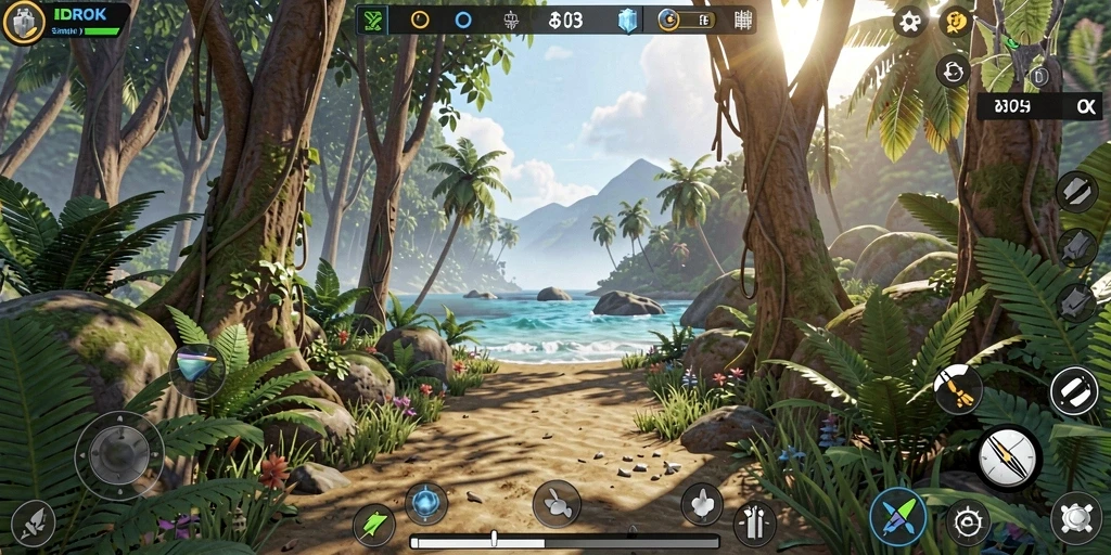 Screenshot gameplay <strong>IDROK</strong> yang menunjukkan interaksi sosial dan eksplorasi.