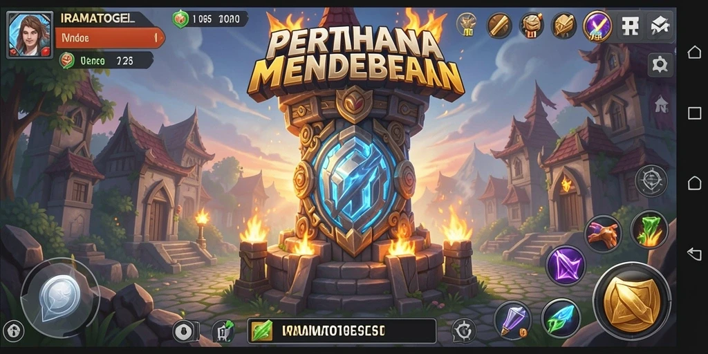 Tampilan gameplay menara pertahanan yang menegangkan dan interaktif.