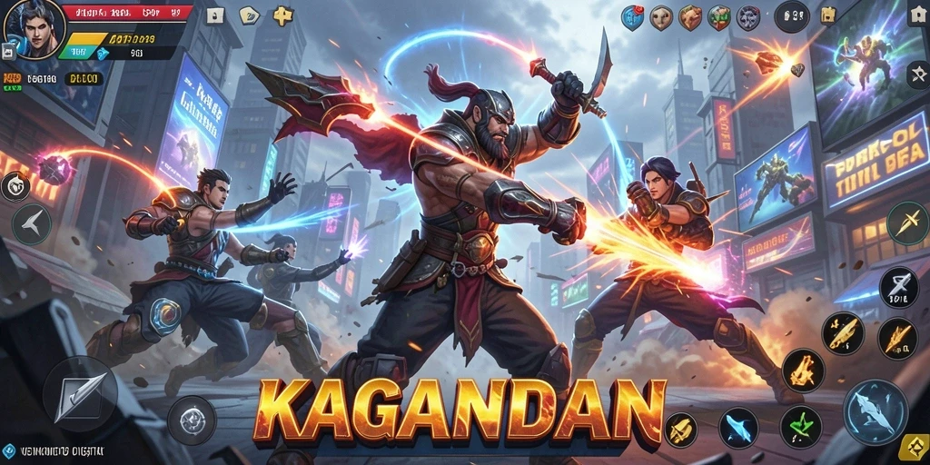 Tampilan gameplay KAGANDAN yang dinamis dan menarik.