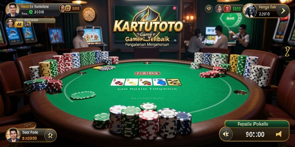 Screenshot menunjukkan antarmuka permainan poker yang menarik dan gameplay yang dinamis.