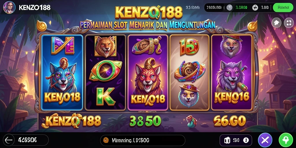Screenshot gameplay KENZO188 menampilkan tampilan slot yang menawan.