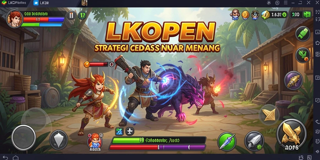 Tangkapan layar dari gameplay LKOPEN menunjukkan taktik perang yang mendebarkan.