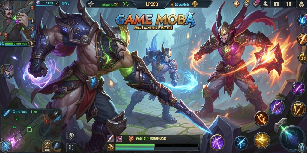 Screenshot gameplay LPO88 menampilkan aksi seru karakter di arena pertarungan.