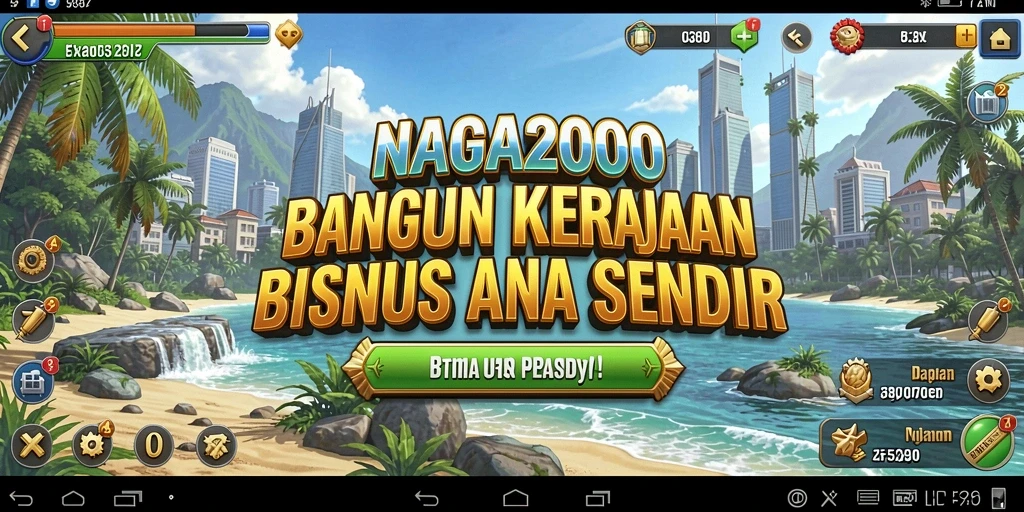 Tampilan gameplay NAGA2000 dengan manajemen bisnis yang menantang.