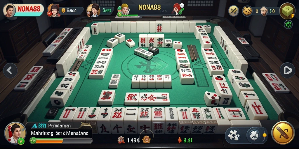 Tampilan gameplay NONA88 yang menarik dalam Mahjong.