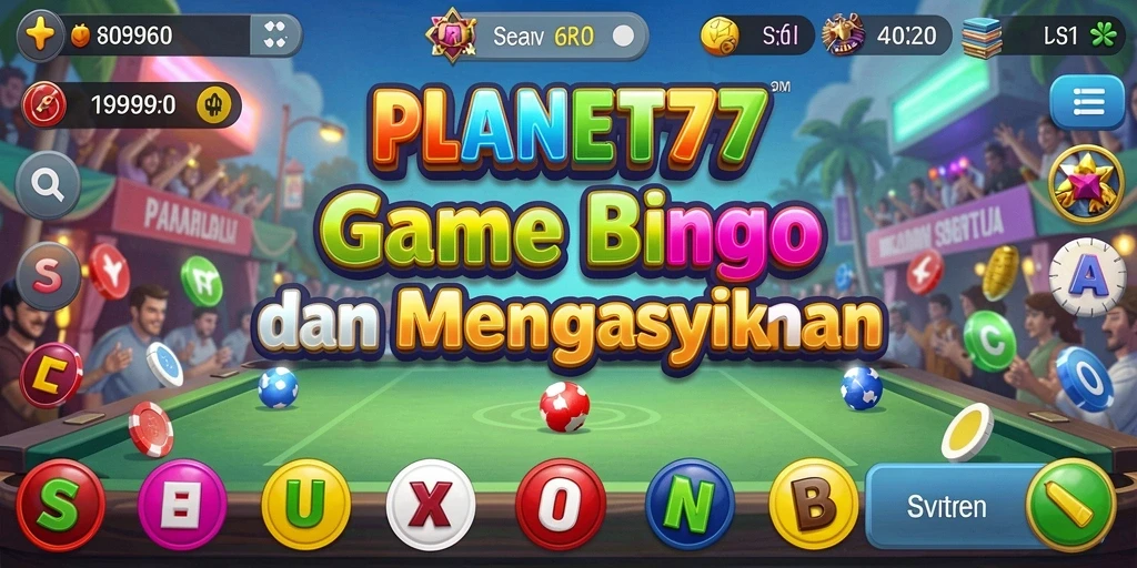 Tampilan gameplay seru di PLANET77 dengan suasana Bingo yang menyenangkan.