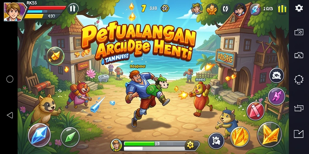 Tampilan menawan dari gameplay RK55 yang seru dan penuh tantangan.