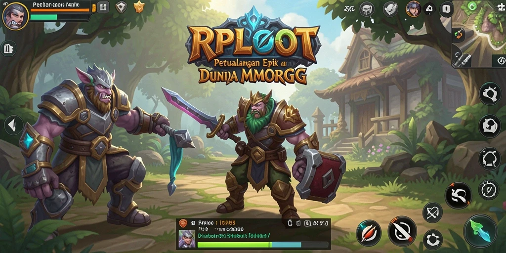 Tangkapan layar menunjukkan gameplay menegangkan di dunia RPLOOT.