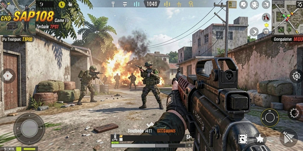 Tangkapan layar gameplay SIAP108 menampilkan pertempuran yang mendebarkan.