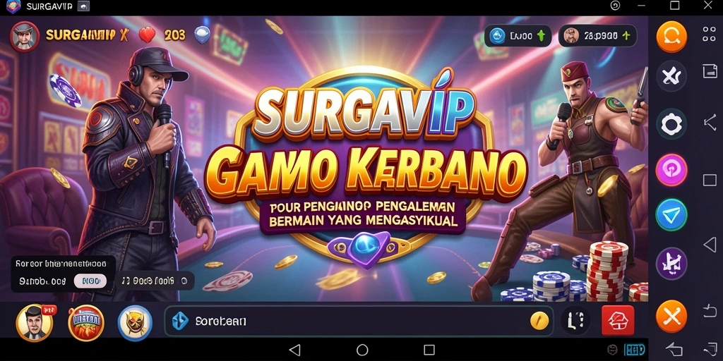 Tampilan gameplay SURGAVIP dengan berbagai pilihan permainan Kasino.