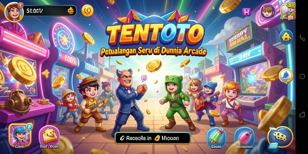 Screenshot TENTOTO menampilkan keseruan gameplay arcade yang menantang.