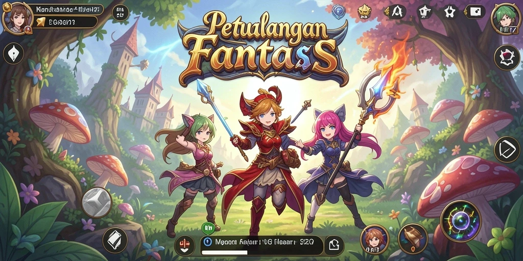 Screenshot UH77 menampilkan aksi pertempuran yang menegangkan dalam dunia anime.