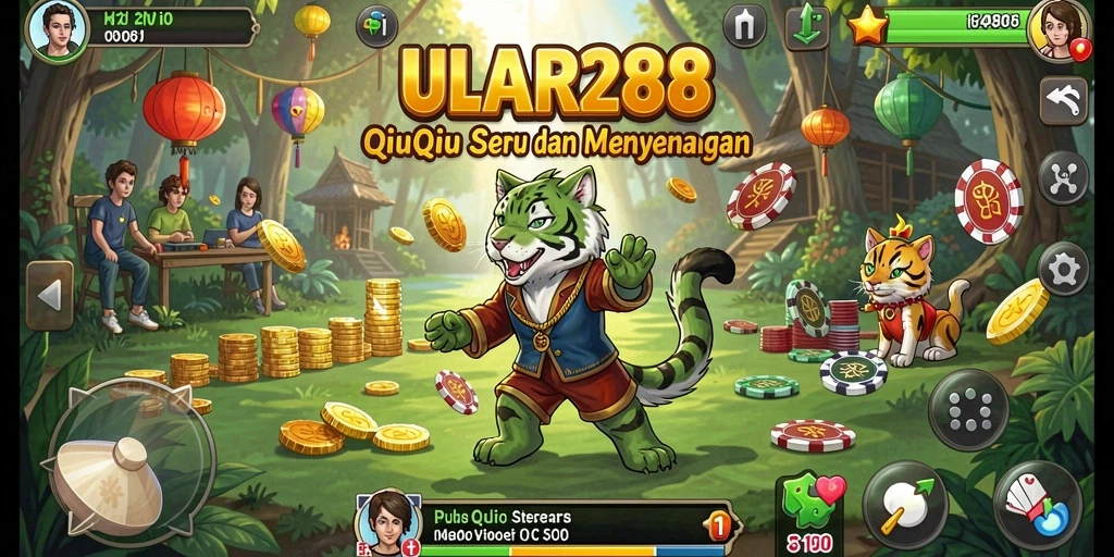 Menampilkan gameplay menarik dari ULAR288 saat bermain QiuQiu.